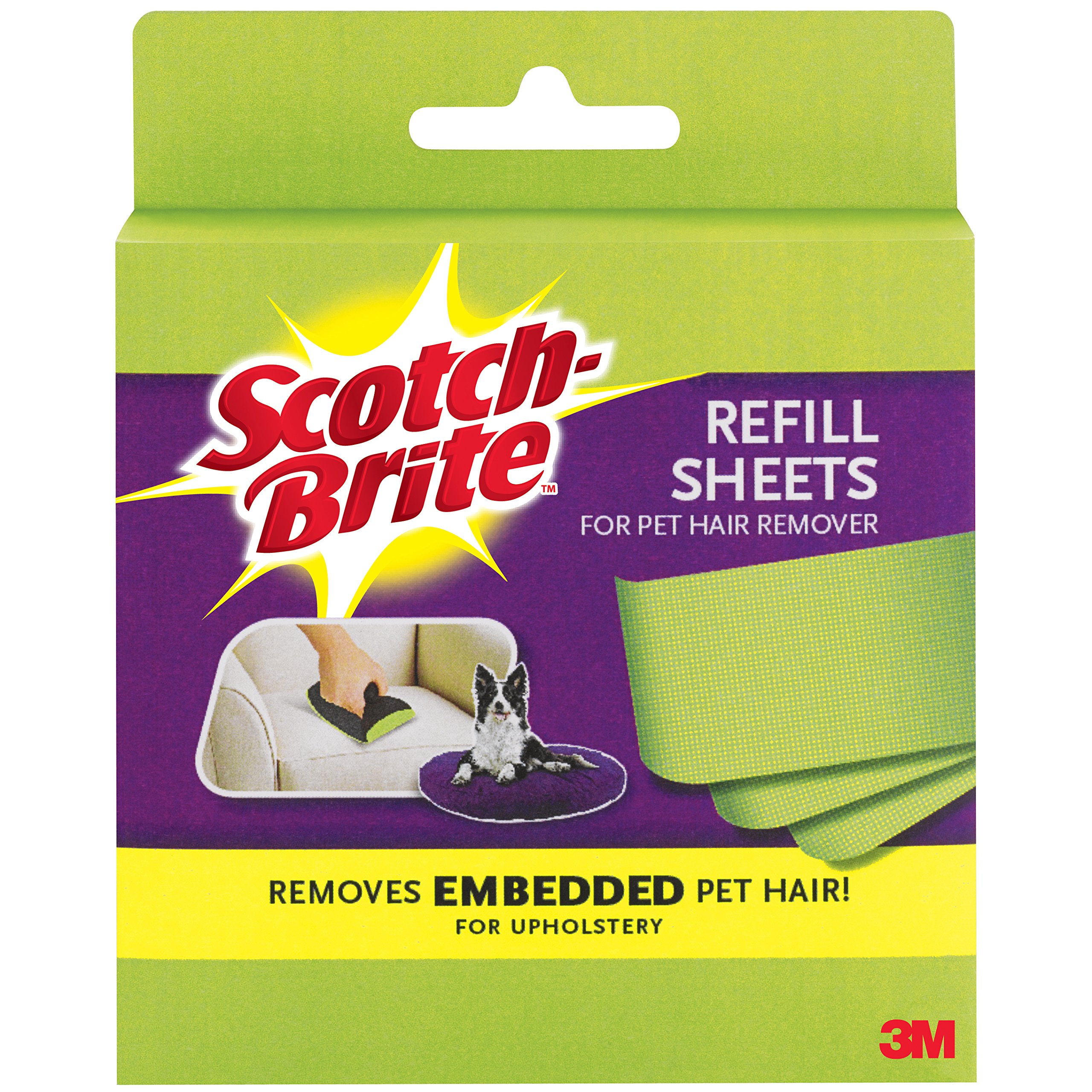 ScotchBrite Upholstery Pet Hair Remover Refills, 8 Refill Sheets