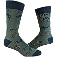 Crazy Dog T-Shirts Funny Pump Day Gym Crew Socks for Men – Weightlifting & Workout Socks – Novelty Fitness Gift for Bodybuilders, Powerlifters & Gym Lovers with Camel & Barbell Print