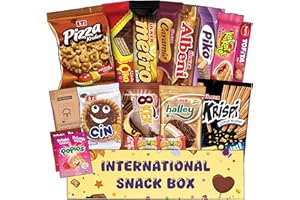 SNACKRUSH International Snack Box, 14 Unique Treats, Snacks From Around the World, Uniqe Snacks for Office, Family, Gifts And Parties, Suitable for use by Children and Adults, Foreign Snack Box