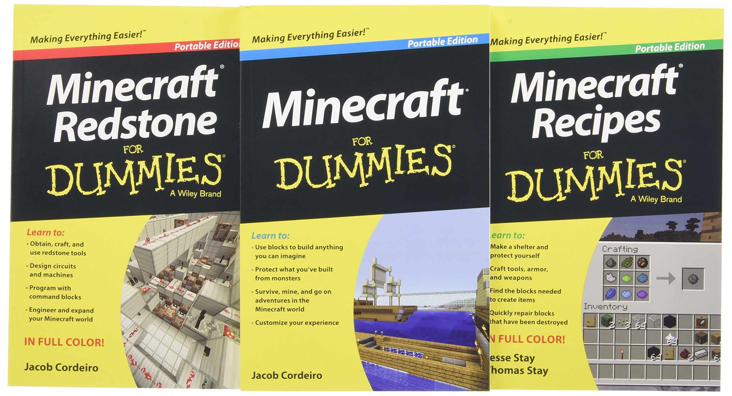 Minecraft For Dummies Collection 3 Book Bundle For Dummies Computer Tech Cordeiro Jacob Amazon Com Books