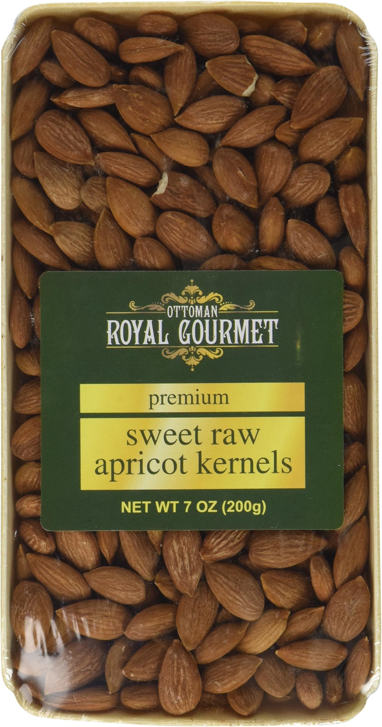 Premium Sweet Raw Apricot Kernels (Pits) 7 OZ Natural