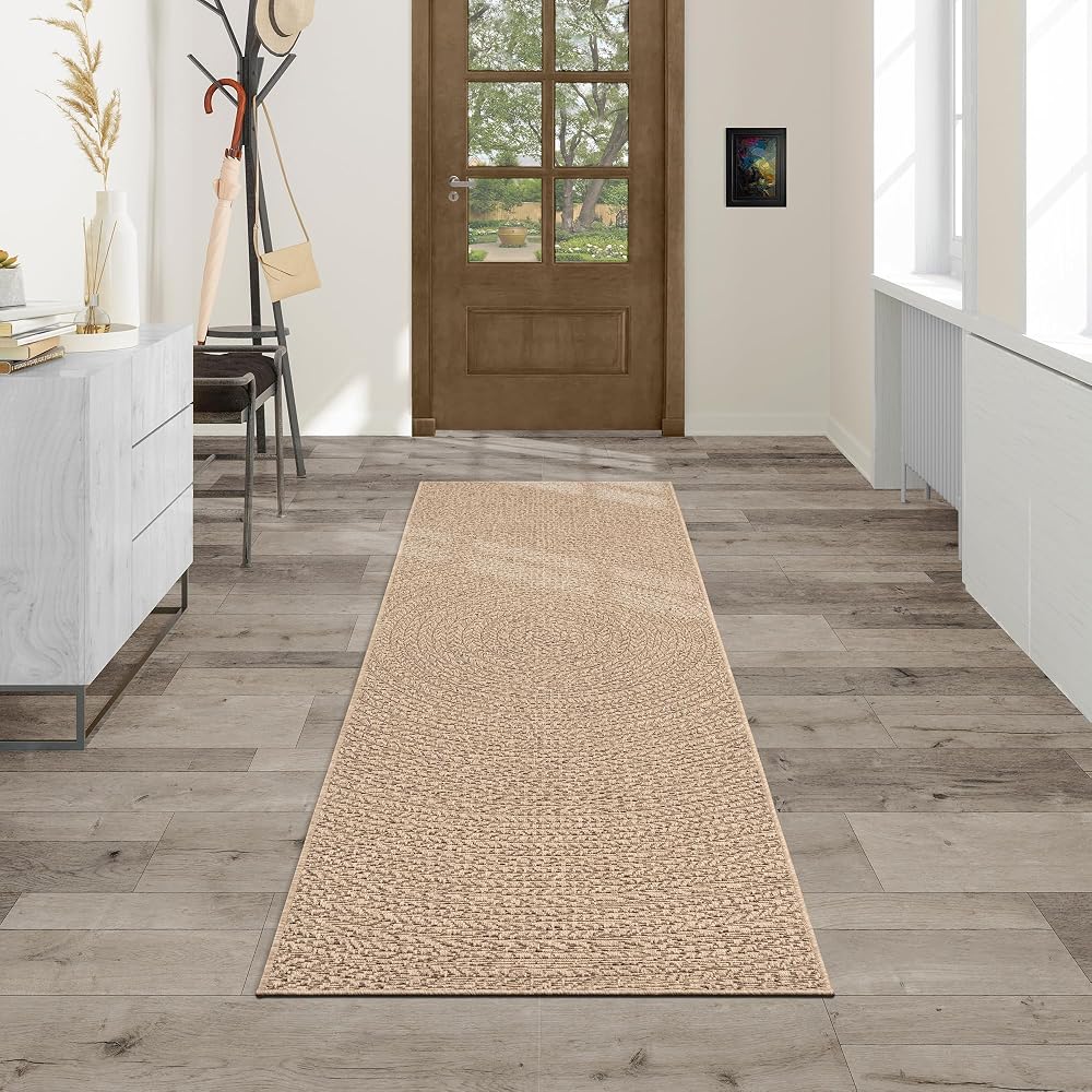 the carpet Kansas Indoor Outdoor Rug Natural Jute Look 80x250 cm