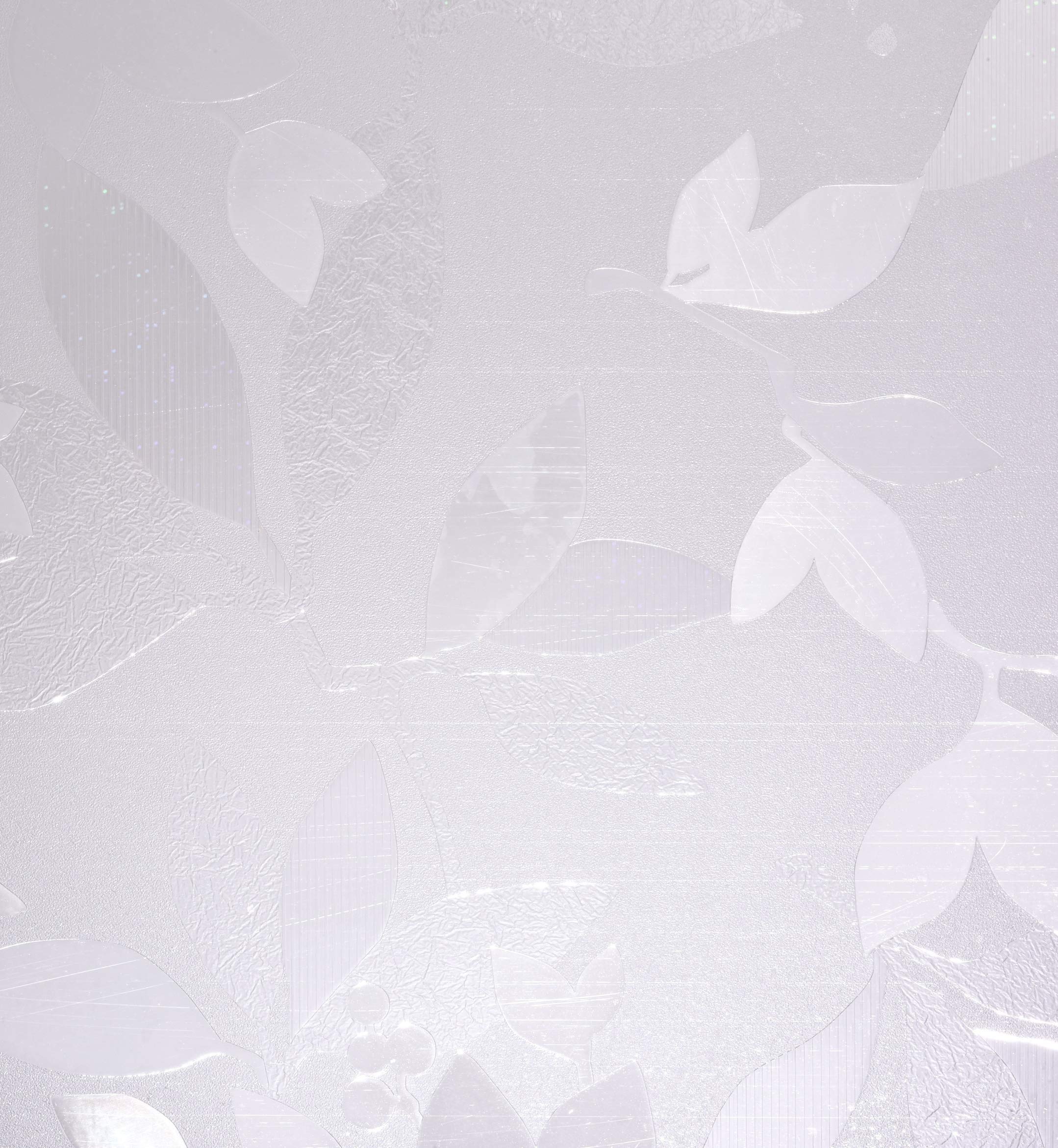 Venilia Vitrostatic Leaves Static Window Film 3D Privacy Screen Frosted Glass Film Transparent 45 cm x 1.5 m 200 µm (Thickness: 0.2 mm) 54777