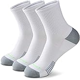 MONFOOT Men's/Women's 3-10 Pairs Silky Dry Athletic Cushion Ankle Socks, Multipack