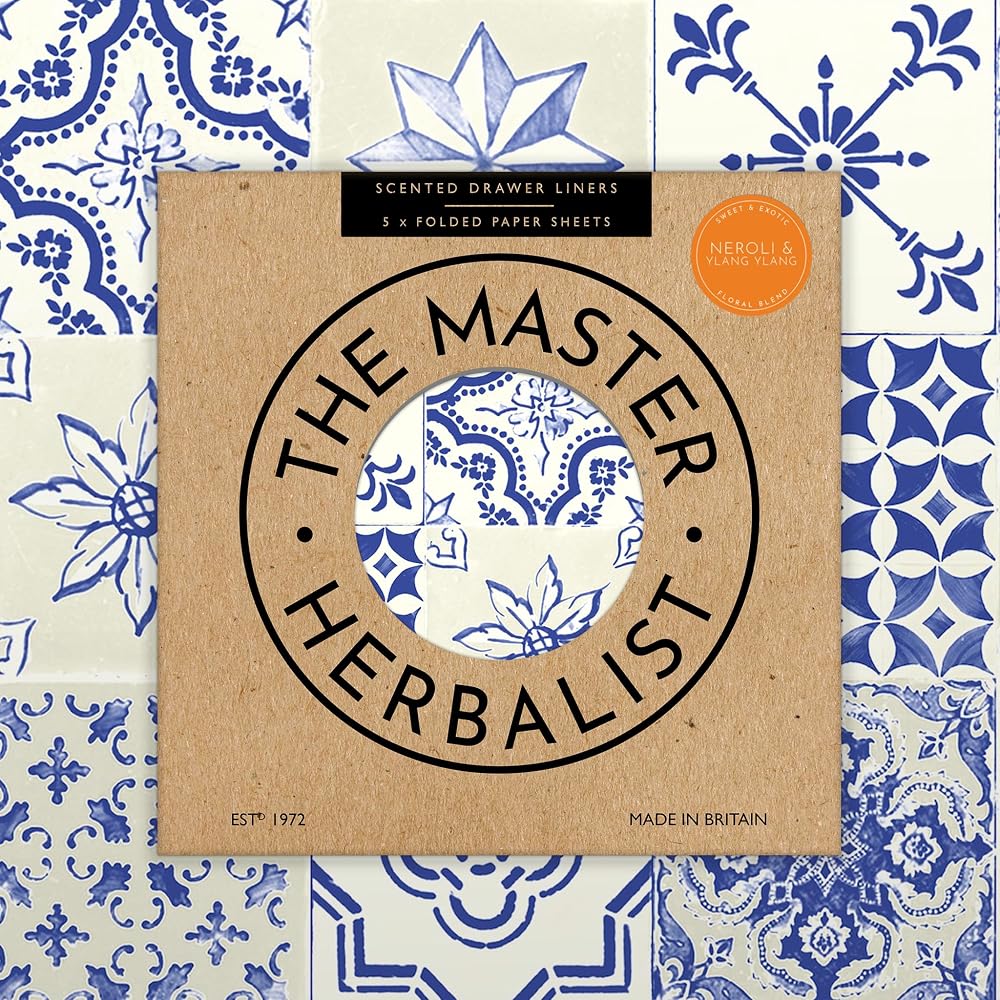 The Master Herbalist Scented Drawer Liners Pack of 5 - Neroli & Ylang Ylang