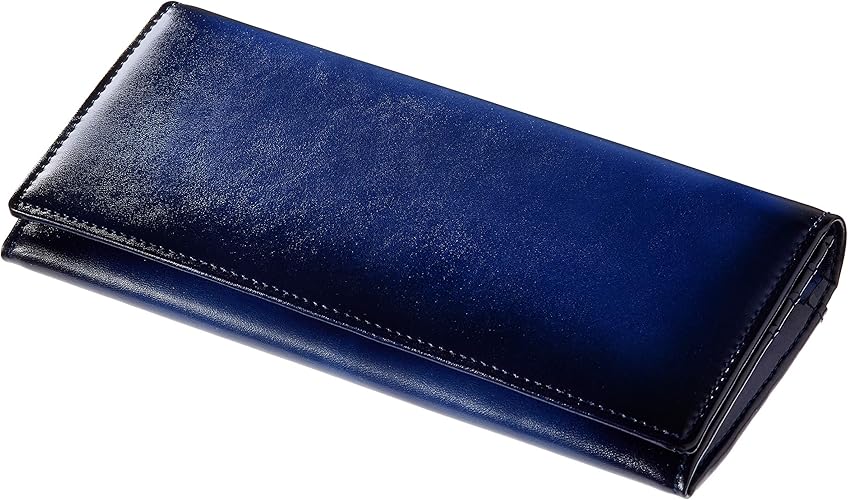 Amazon Henly Coat 財布 メンズ 艶やかなグラデーションカラー 長財布 ブルー 財布