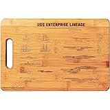 Star Trek USS Enterprise Legacy- Large Bamboo Cutting Board, Wooden Cutting Boards for Kitchen, Wood Cutting Board, Butcher B
