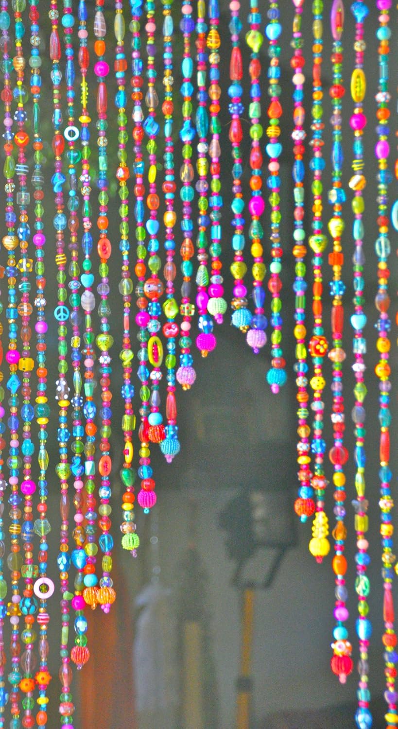 Amazon Com Colrful Unique Beaded Curtain Handmade
