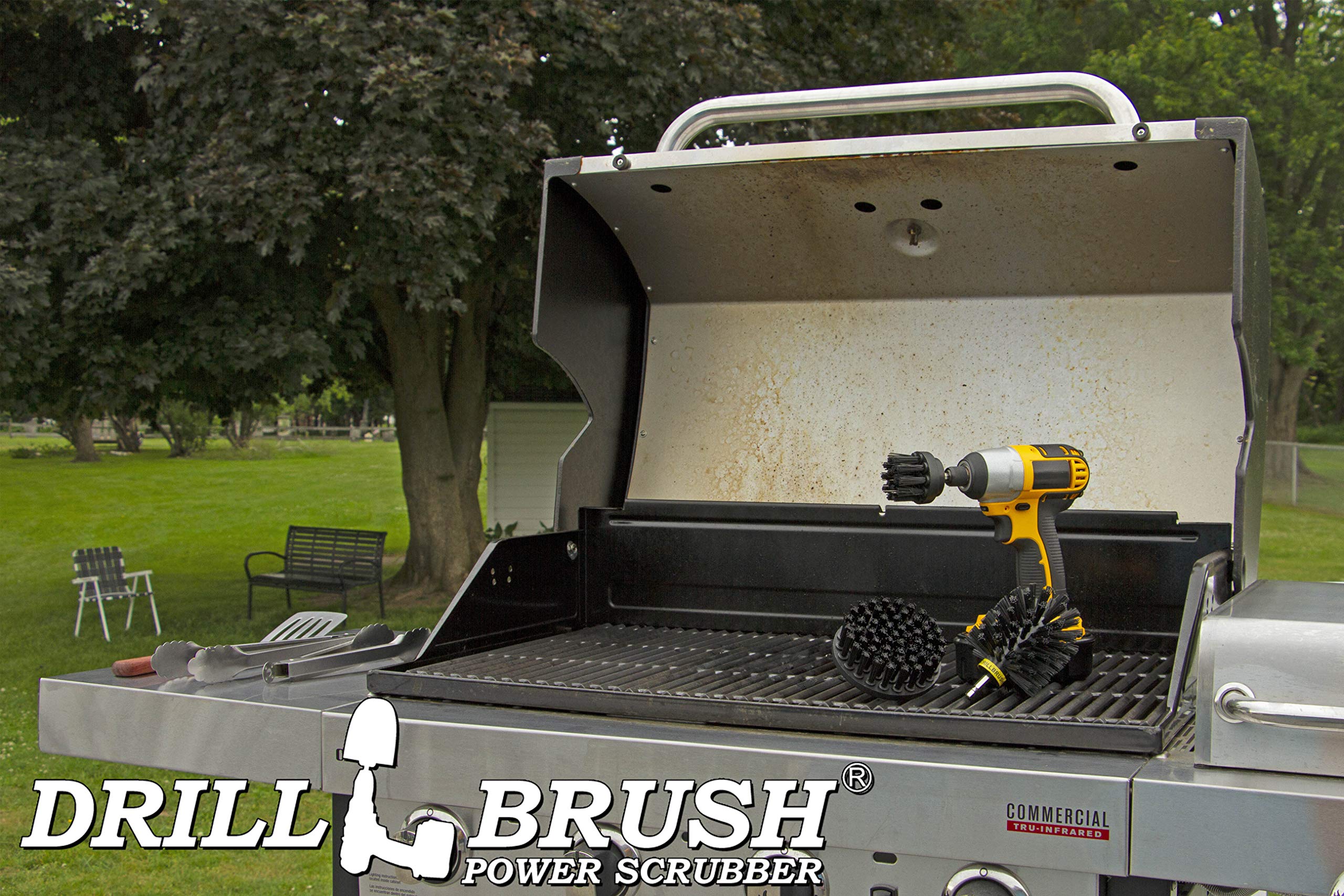 Cleaning Accessories - Industrial Brush - Baked on Food Remover - Electric Smoker - Smokers and Grills - Drill Brush - BBQ Cleaning Kit - Rust Remover - Hard Water, Calcium, Mineral, and Stain Remover