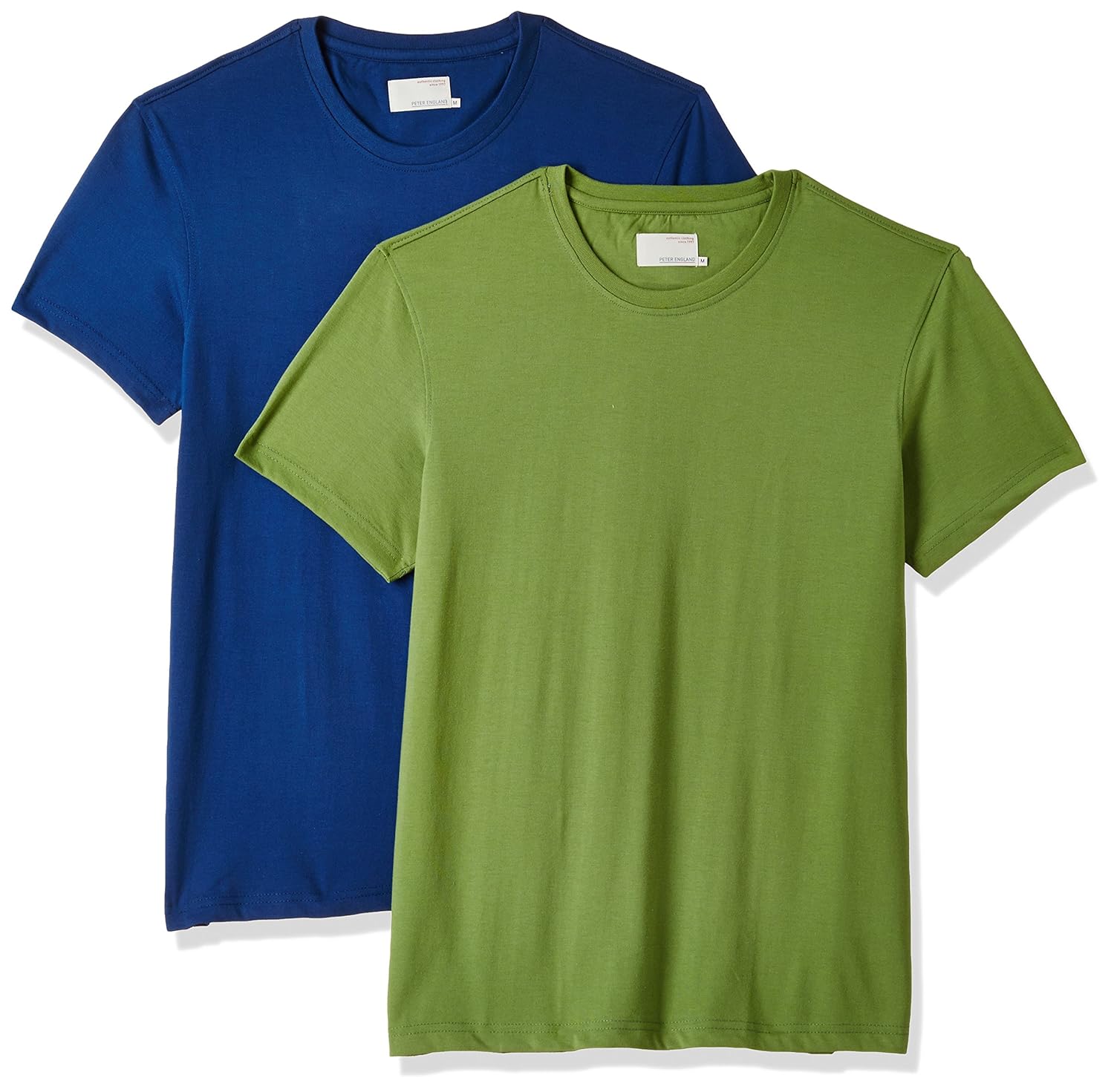 peter england men's solid slim fit t-shirt