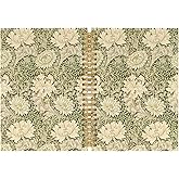 Pugwak Vintage Flower Journal Notebook - Aesthetic Botanical Green Floral Notebooks College Ruled for Work School, Gifts for Women Coworker, Office Supplies, Hardcover Spiral Notebook 5.5"x8.3"