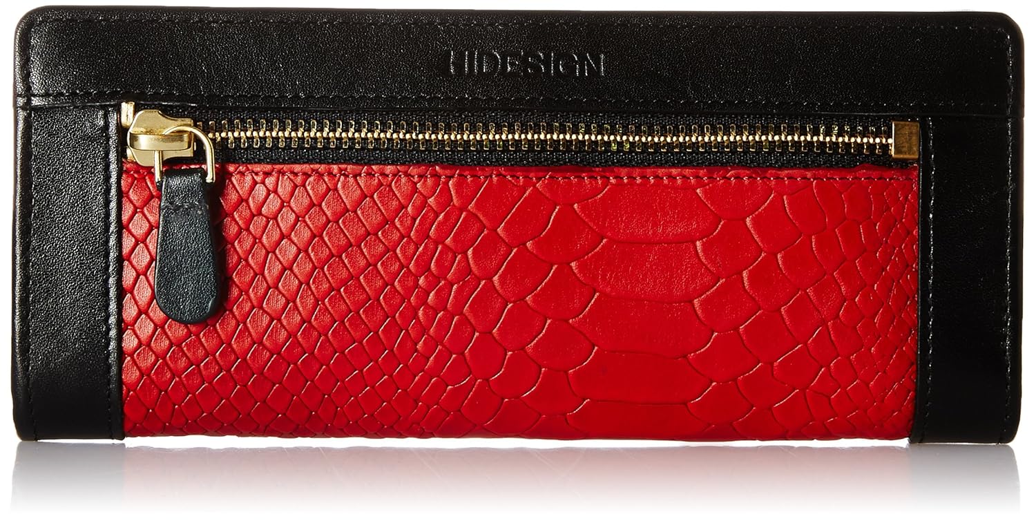hidesign women's clutch (red and black)