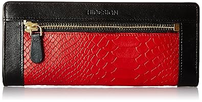 Hidesign Womens Clutch (Red and Black)
