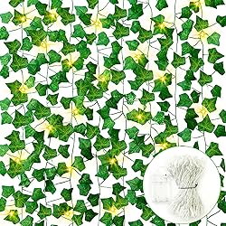 Sggvecsy 12 Pack 84Ft Artificial Ivy Leaf Plants