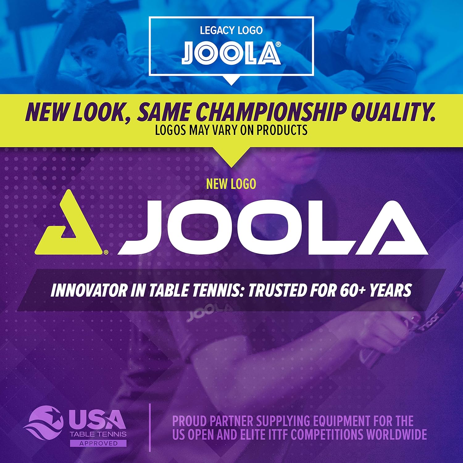 JOOLA Inside - Professional MDF Indoor Table Tennis Table with Quick Clamp Ping Pong Net and Post Set - 10 Minute Easy Assembly - USATT Approved - Ping Pong Table with Single Player Playback Mode: Sports & Outdoors