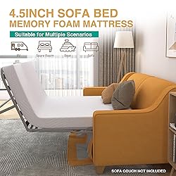 Dyonery 4.5 Inch Memory Foam Sofa Bed Mattress