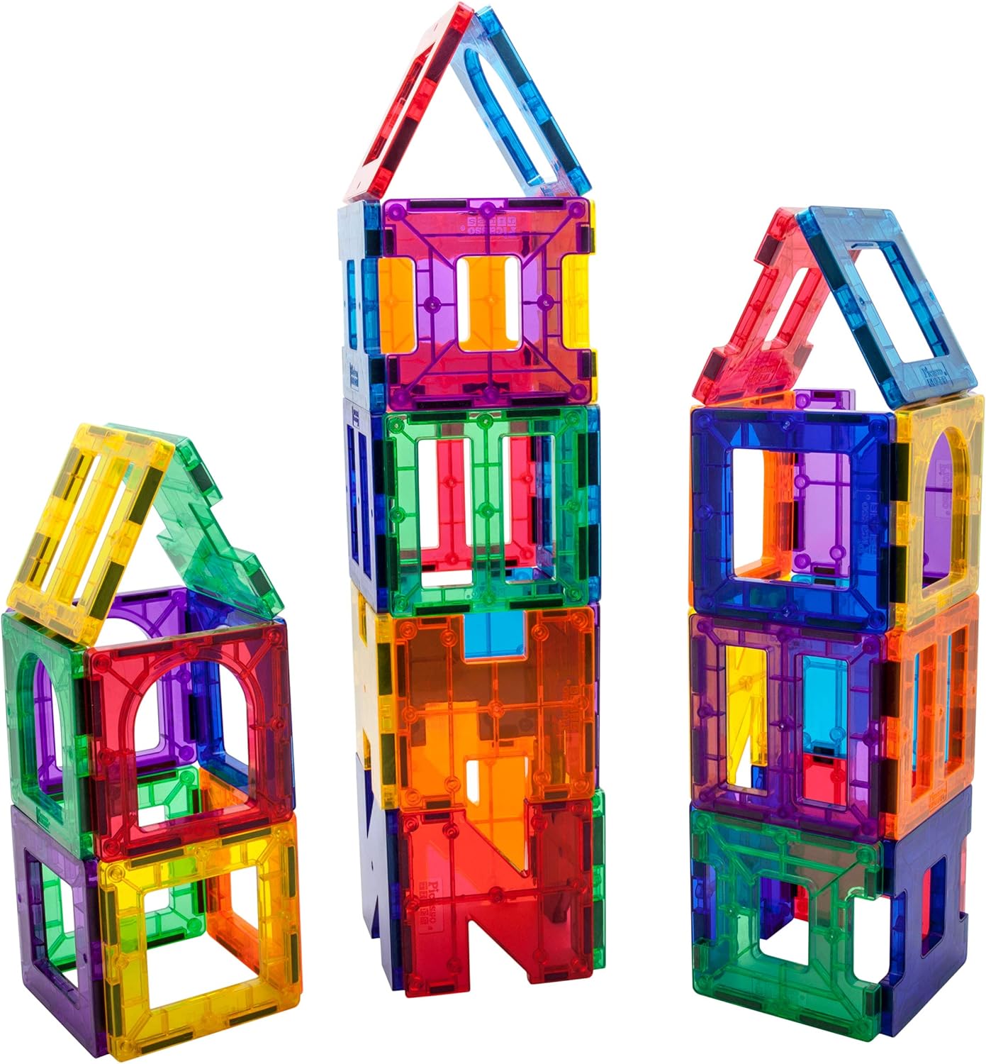 picassotiles pt42 designer artistry kit 42pcs set magnet building tiles clear