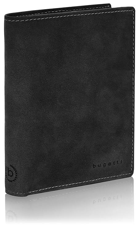 Bugatti Quito Hochformat Geldbörse 493.409 Leder 10,5 cm mit Klappfach und Reißverschlussfach