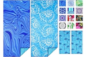TWOYEK 2 Pack Microfiber Thin Beach Towel Lightweight 71x32 Oversized Extra Large Sand Free Towels Quick Dry for Travel Pool Yoga Gym Sports Beach Accessories Vacation Essential Gift
