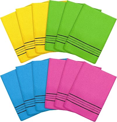 Tatuo 12 Korean Exfoliating Mitts Soft Body Scrubber Assorted Colors