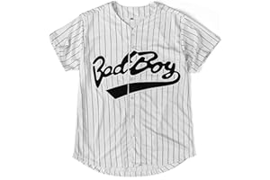 CUTHBERT Bad Boy 10 Baseball Jersey, 90s Hip Hop Men Clothing for Birthday Party, Club and Pub Dress