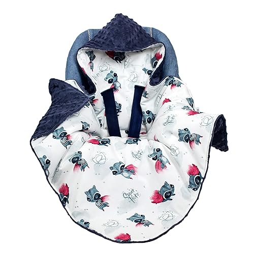 Amazon Com Superhero Raccoon Car Seat Blanket Infant Handmade Swaddle Travel Wrap Hooded Blanket Handmade