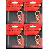 OK Lighting Touch Switch 4-Pack, 3-Way, Black, Manual, IP54 Rated