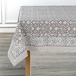Ridhi Taupe 72 x 160 Inches Rectangular Cotton
