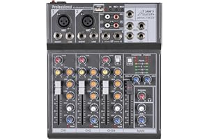 AUDIO 2000'S Audio2000'S AMX7303- Professional Four-Channel Audio Mixer with USB and DSP Processor