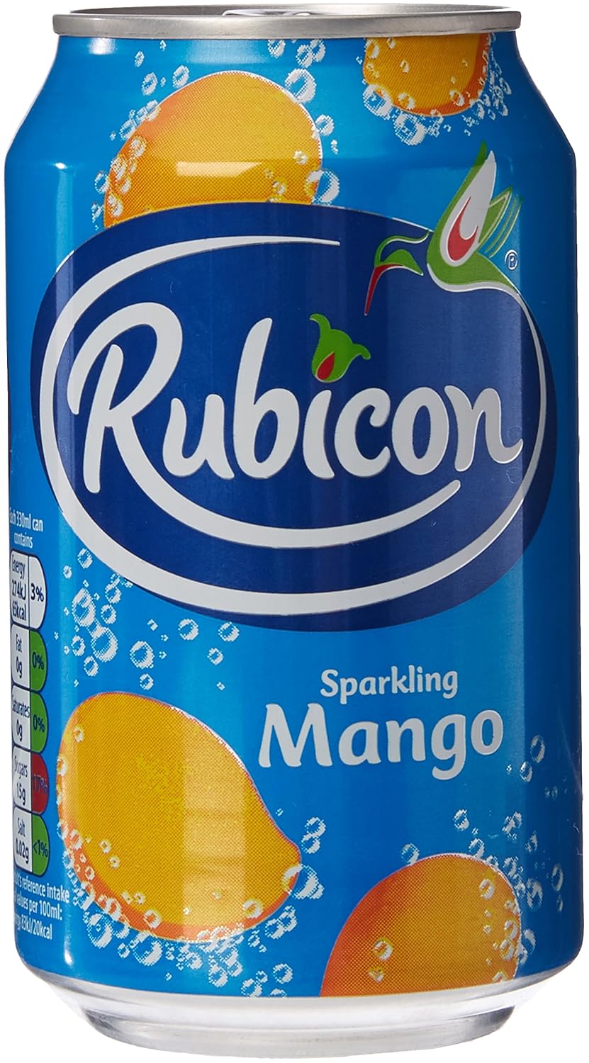 Rubicon Sparkling Mango Juice Drink Cans, 330 ml, Pack of 24 Amazon.co.uk Grocery