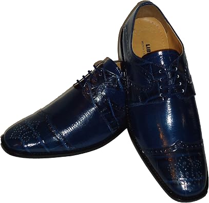 amazon navy blue dress shoes TSIODFO Men's Dress Shoes Black Brown Genuine Cow Leather Oxfords Business Casual Shoes, Navy Blue, 8 price in Saudi Arabia | Amazon Saudi Arabia