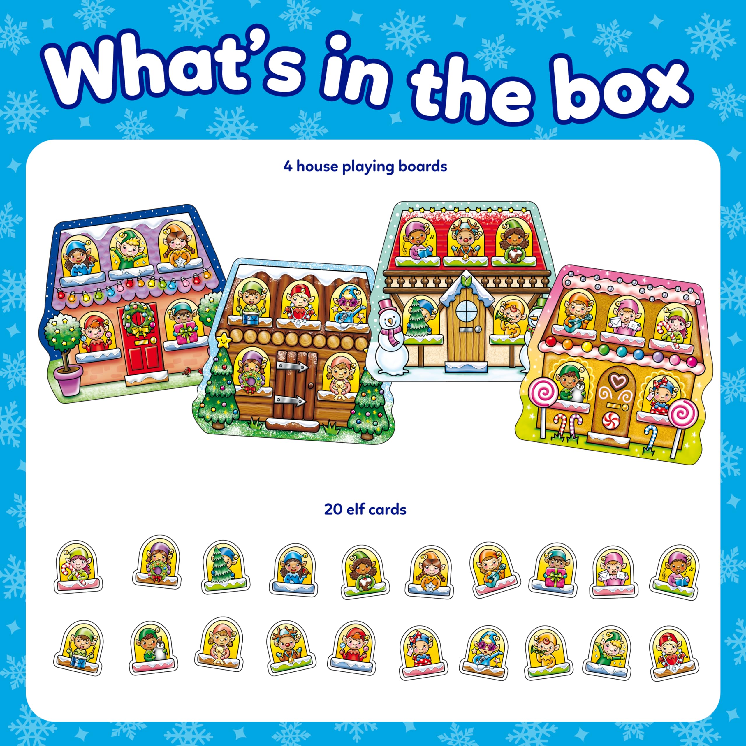 Orchard Toys Elf Lotto Mini Game, Small and Compact, Travel Game, Fun Festive Game For Ages 3-6, Educational Game Toy