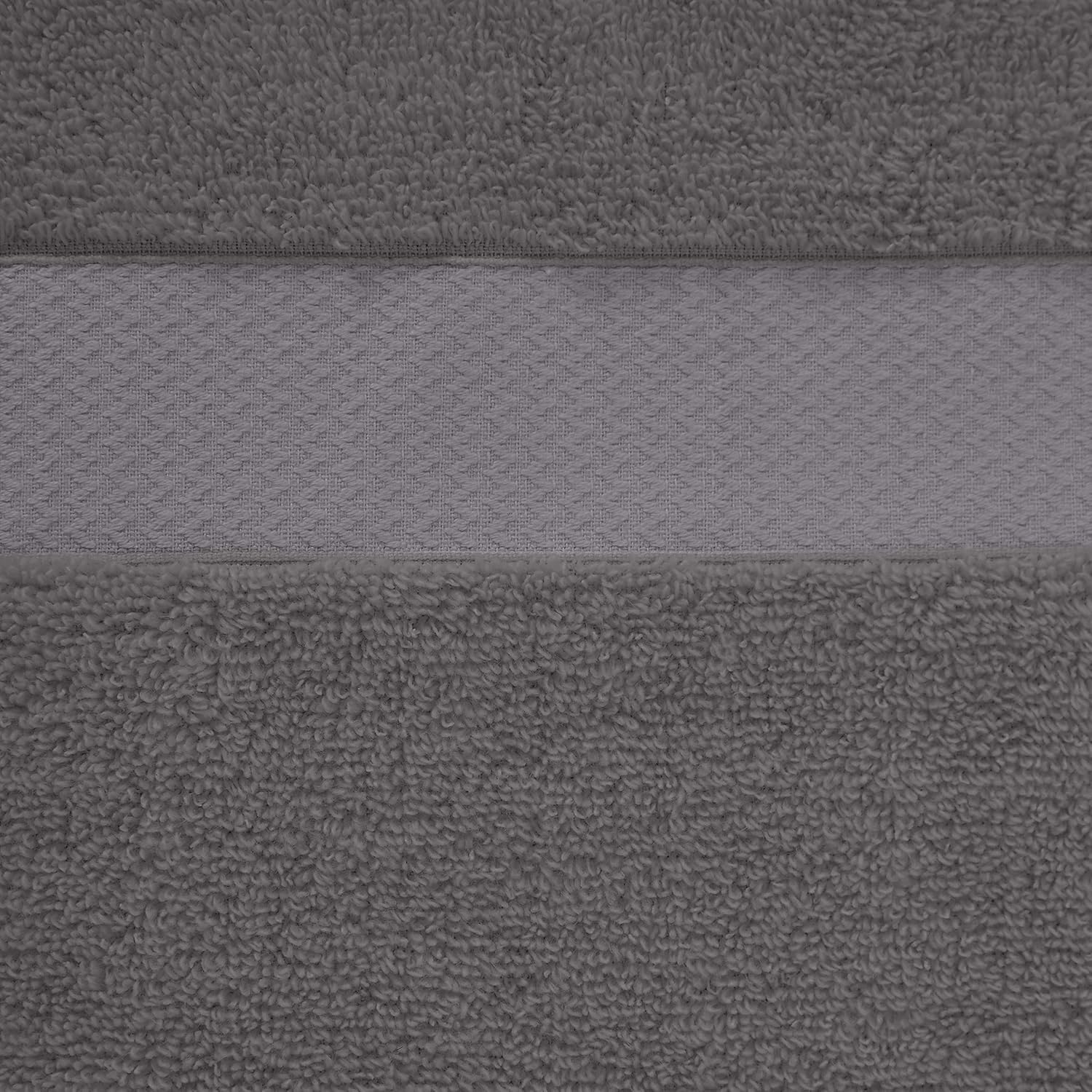 Basics Everyday Bath Towels, 6 Piece Set, Powder Grey, 100% Soft Cotton, Durable: Home & Kitchen