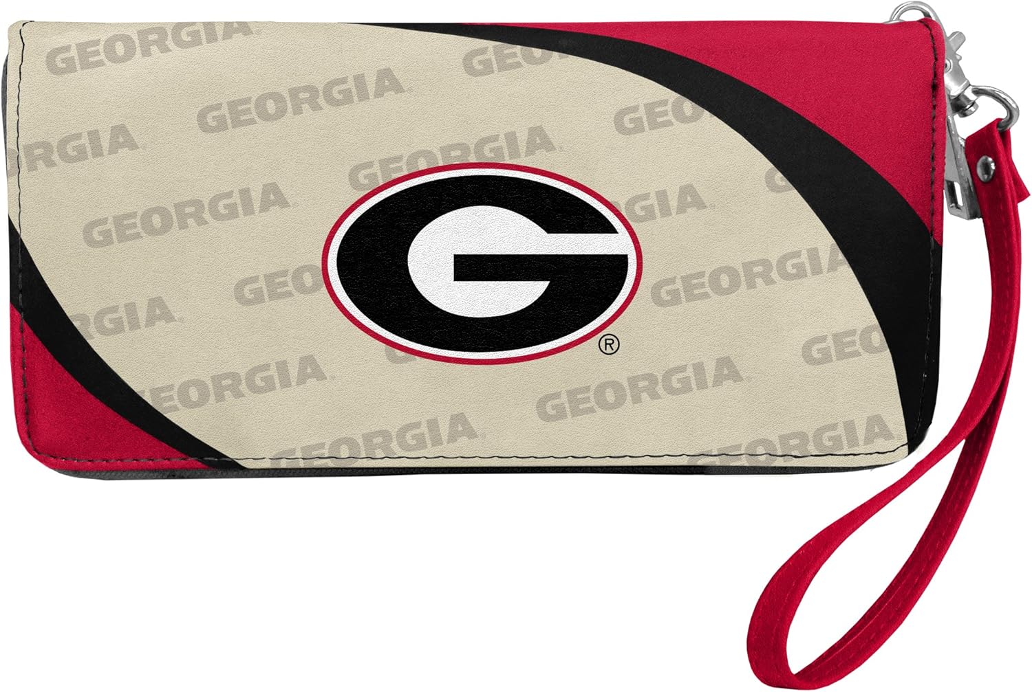 NCAA Georgia Bulldogs Curve Zip Organizer Wallet: Clothing