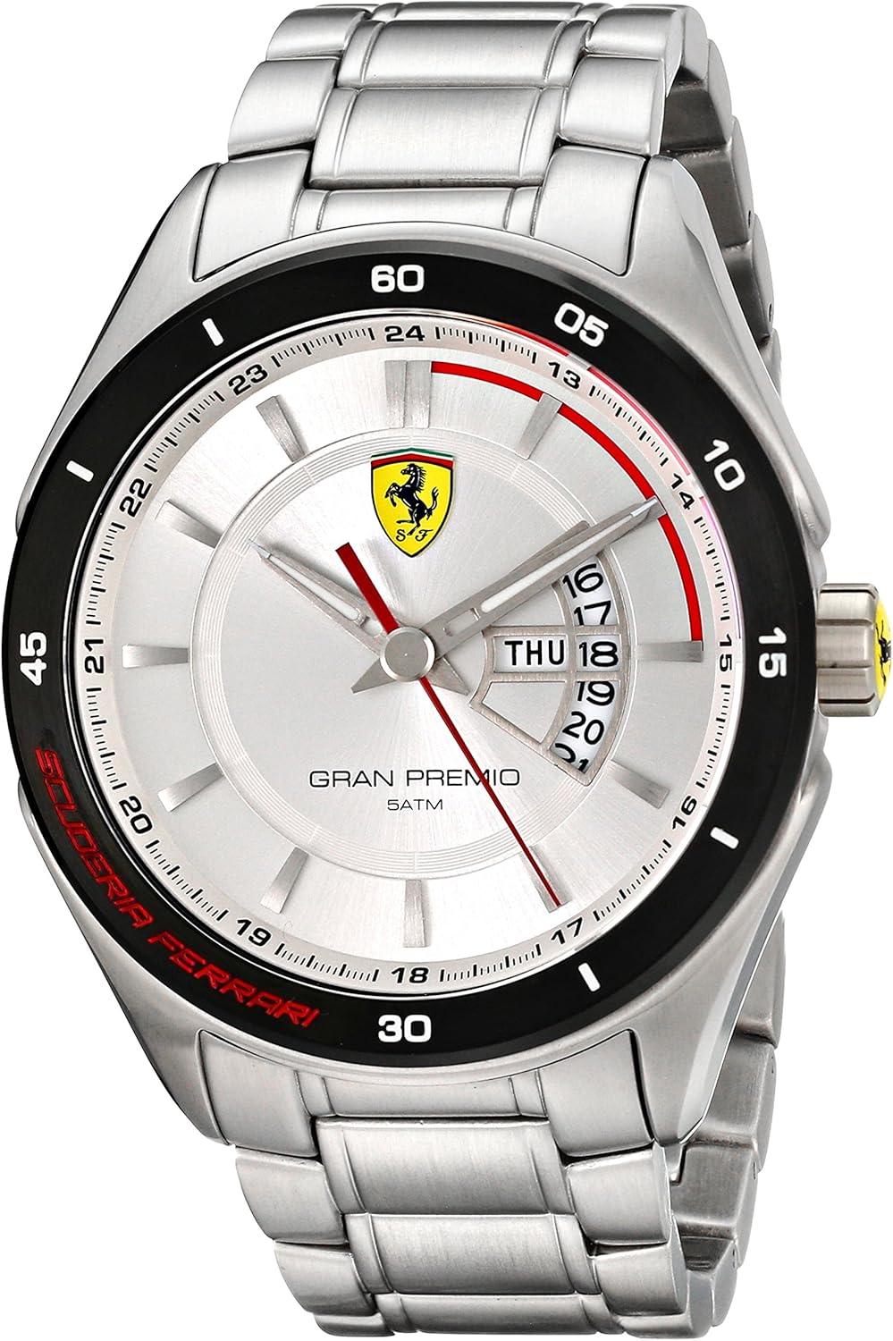 Amazon.com: Ferrari Men's 0830187 Gran Premio Analog Display Quartz Silver Watch: Ferrari: Watches
