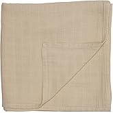 Huxie Swaddle - 100% Organic Cotton - Muslin Swaddle Blankets for Newborn, 47" x 47" (Fog)