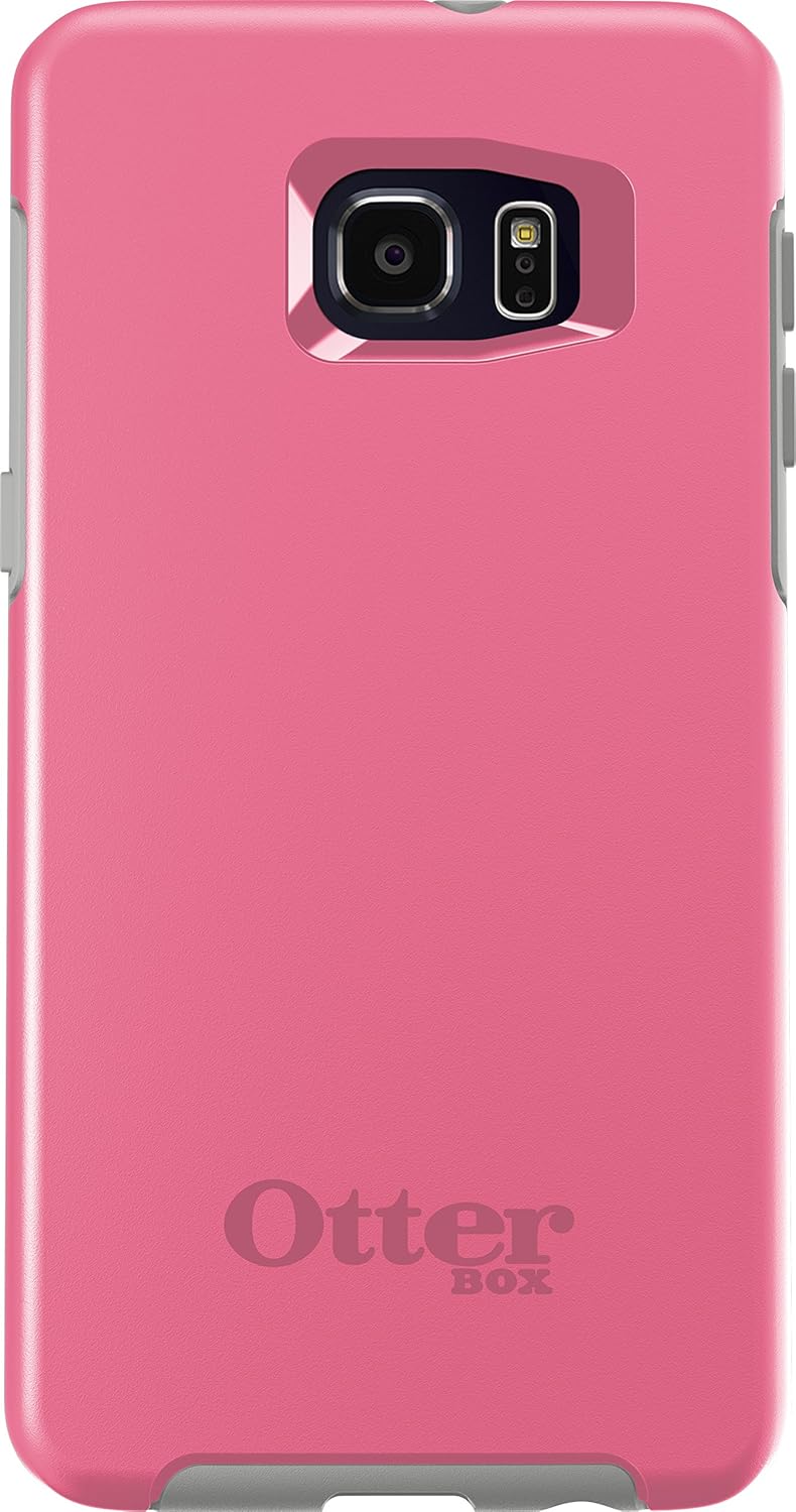 OtterBox SYMMETRY SERIES Case for Samsung Galaxy S6 EDGE+ PLUS - Retail Packaging - PINK PEBBLE (HIBISCUS PINK/SLEET GREY)