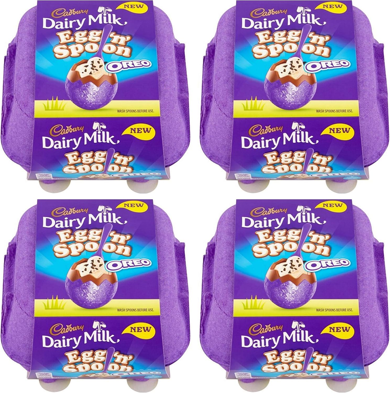 Cadbury Egg n Spoon Oreo 4 Box Pack 16 Eggs Dairy Milk Chocolate Treats