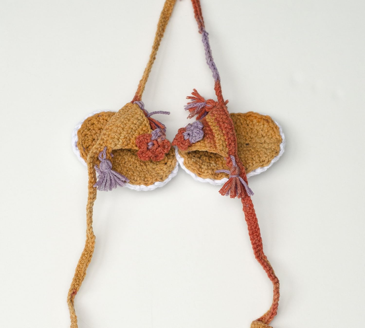 crochet baby flower sandals