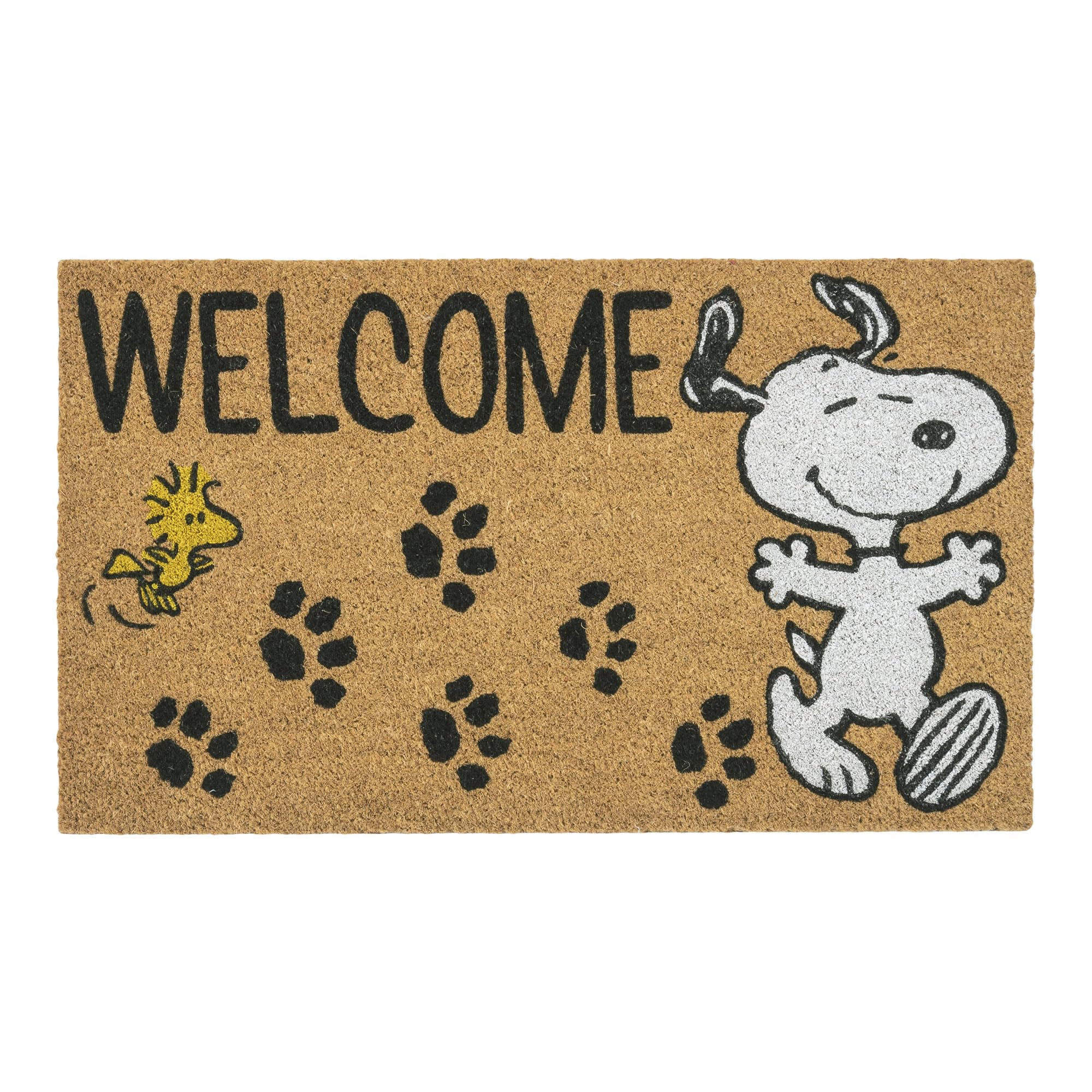 Condition photo showing New/Like New for gertmenian peanuts snoopy coir doormat - 2x3 welcome mat (2-pack), ideal for high traffic areas in f