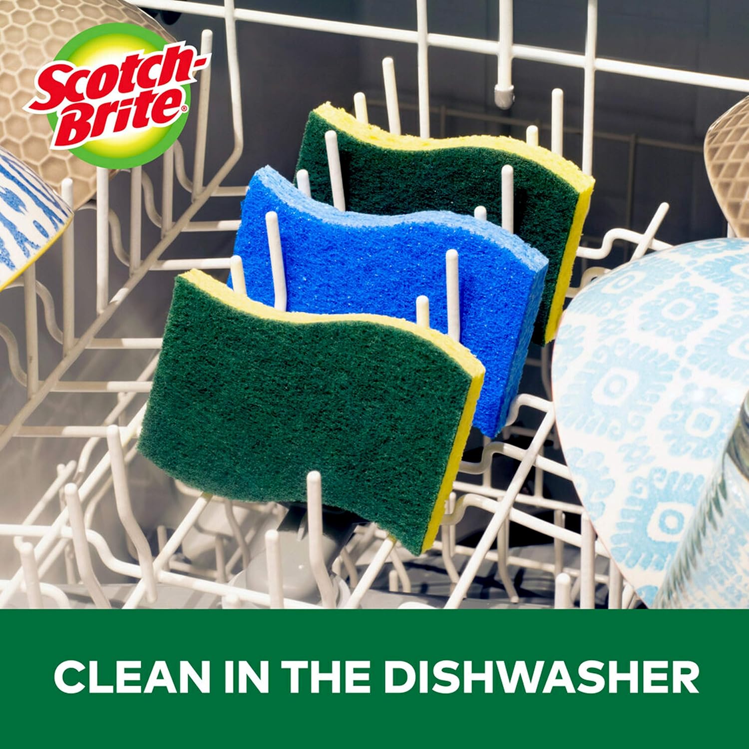 Scotch-Brite Heavy Duty Scrub Sponges, 9 Scrub Sponges, Stands Up to Stuck-on Grime: Health & Personal Care