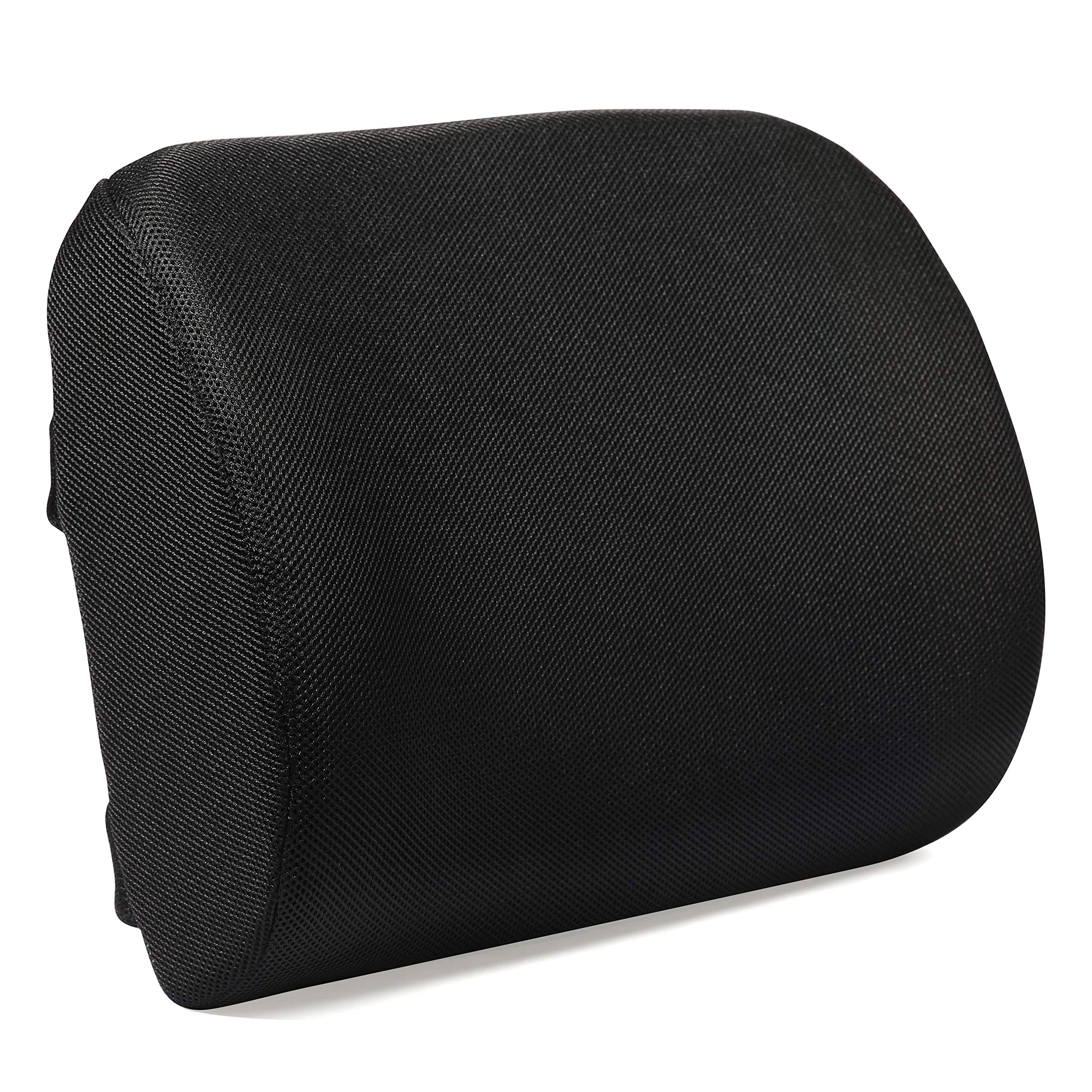 Tdbest Lumbar Support Pillow Premium Cooling Gel and Memory Foam Lumbar Cushion Lower Back Pain Cushion (Black)