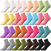 JaGely 32 Pairs Women Fuzzy Socks Bulk Winter Soft Plush Warm Fluffy Casual Home Sleeping Slipper Sock for Women Girls Christmas Gifts