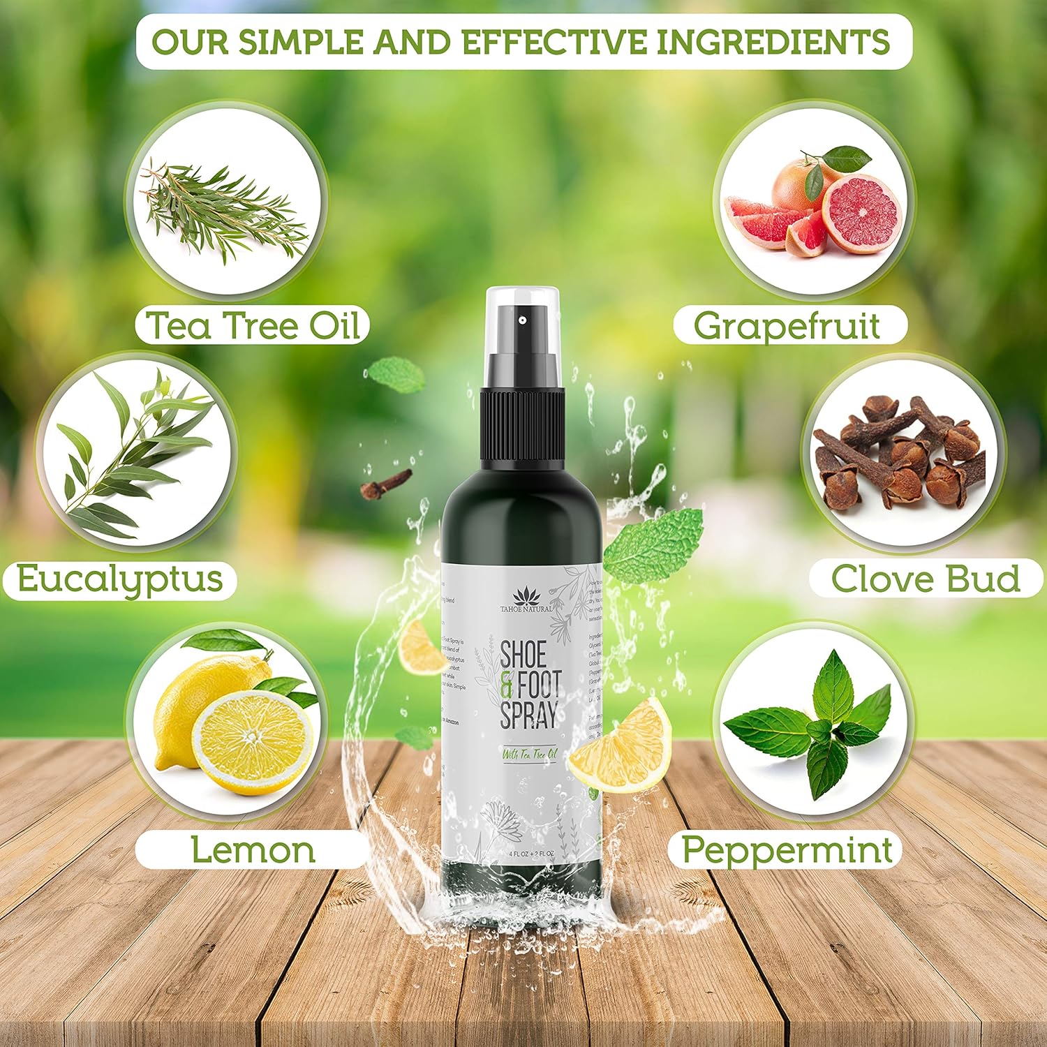 Shoe Deodorizer w/Travel Spray - Odor Eaters for Shoes - Essential Oil - Next Day Odor Eliminator for Work Boots - Tea Tree Smell Good - Air Freshener Spray - Shoe Odor Eliminator (Mint): Health & Personal Care