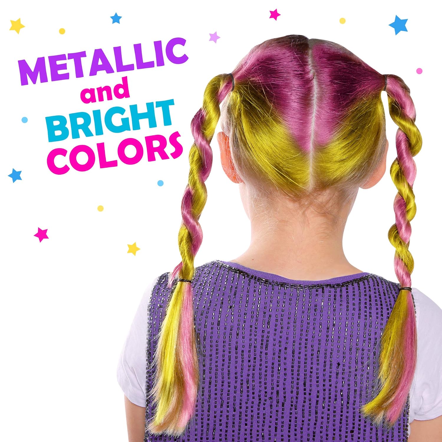 Original Stationery Hair Chalks Set for Girls, 10 Piece Temporary Hair Chalk Colors: Beauty