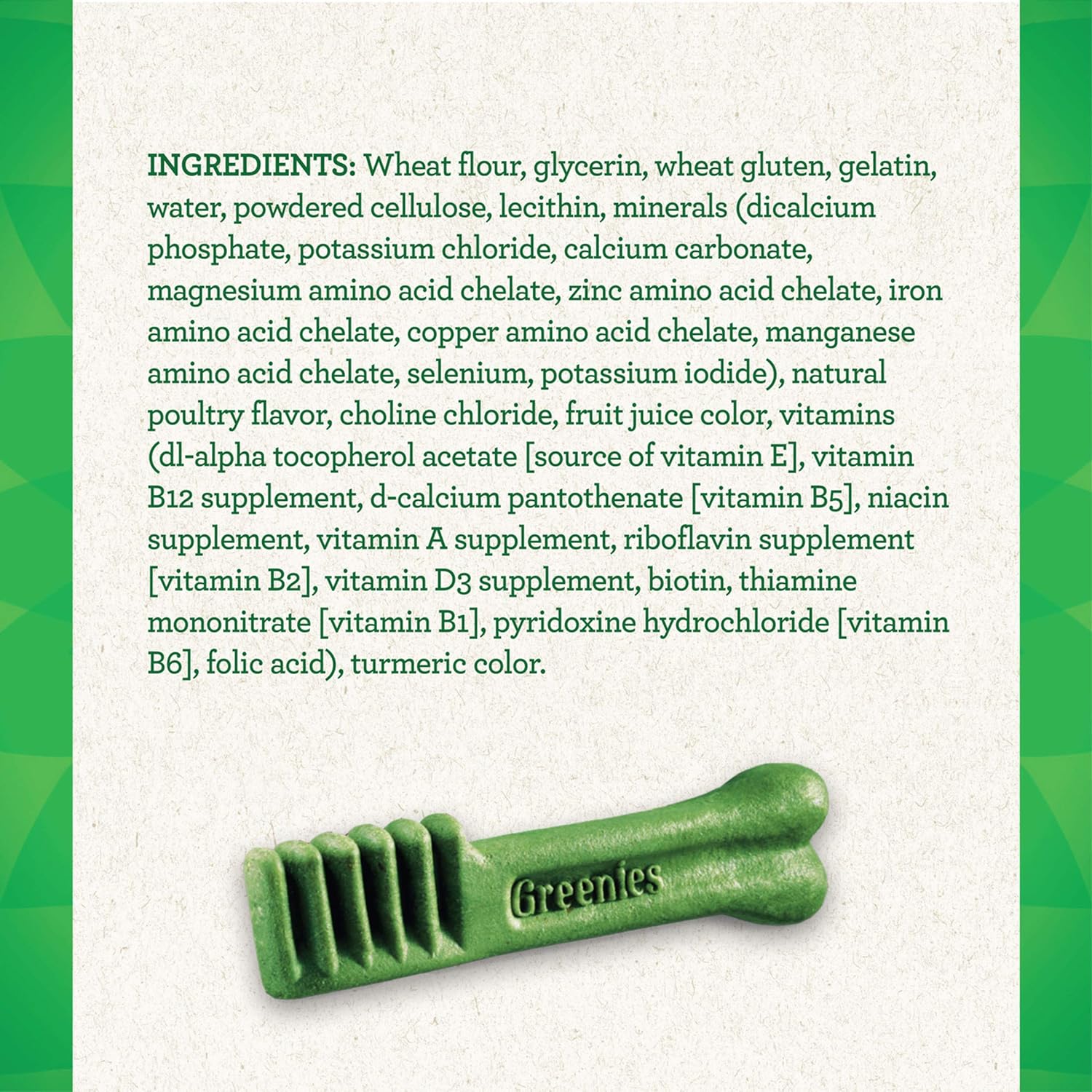 GREENIES Original Regular Natural Dog Dental Care Chews Oral Health Dog Treats, 36 oz. Pack (36 Treats) : Pet Snack Treats : Pet Supplies
