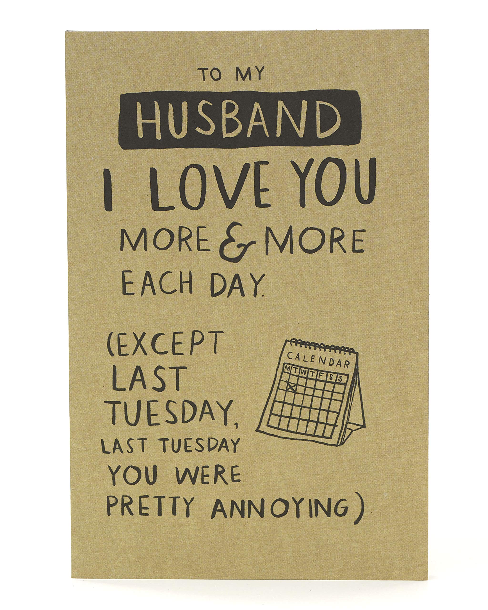 Husband Birthday Card - Funny Card for Husband - Birthday Card for Husband - Gift Card for Him - Gifts for Husband - Blue and Orange Card - Humourous Card