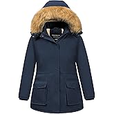 CREATMO US Women's Plus Size Winter Coats Warm Parka Jackets Sherpa Lined Detachable Fur Hood Available in Size 1X to 5X