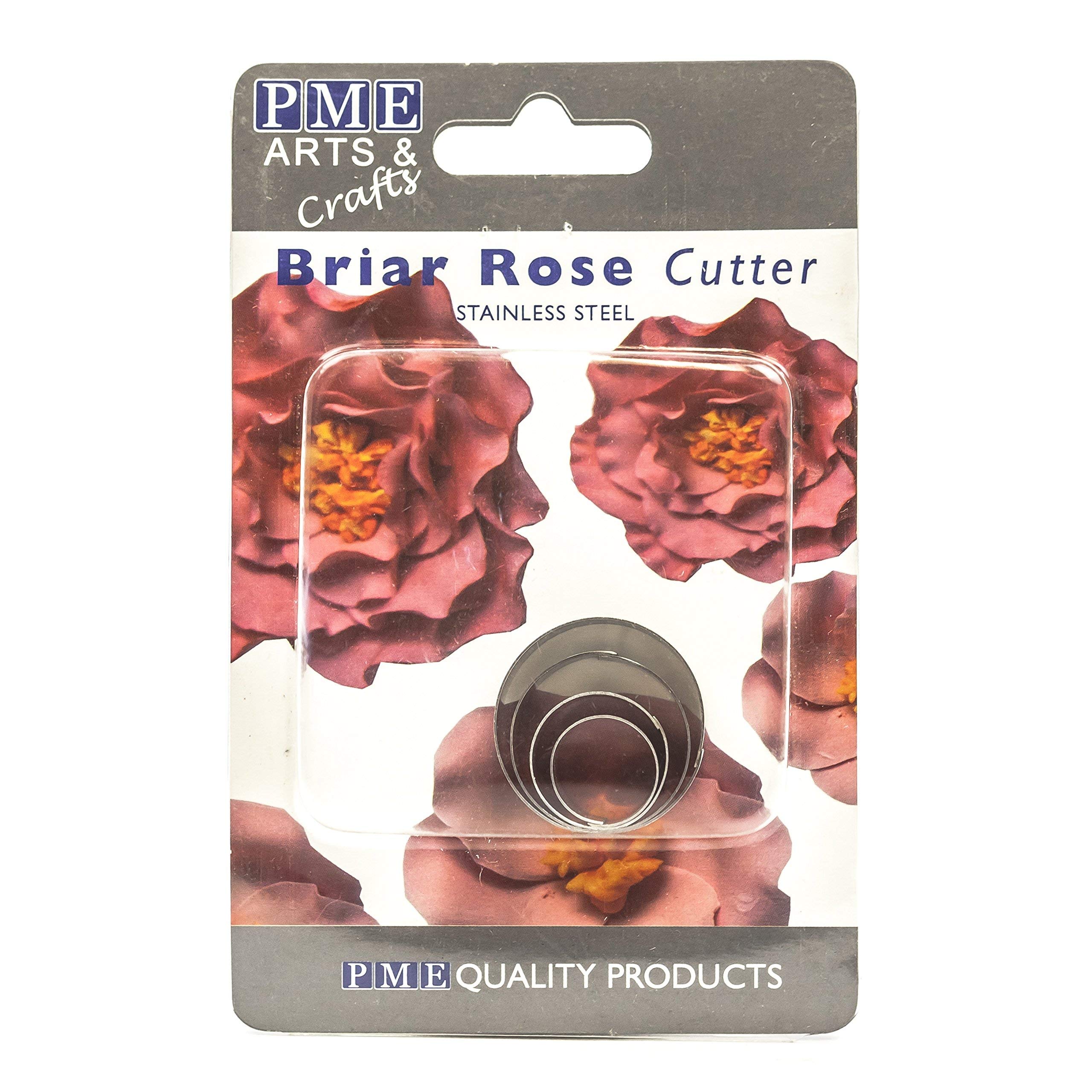 PME Stainless Steel Briar Rose Petal Cutters, Set of 4