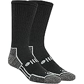 Jeep mens Heavy Duty Wool Crew Socks - 2 Pair Pack - Cushioned Comfort